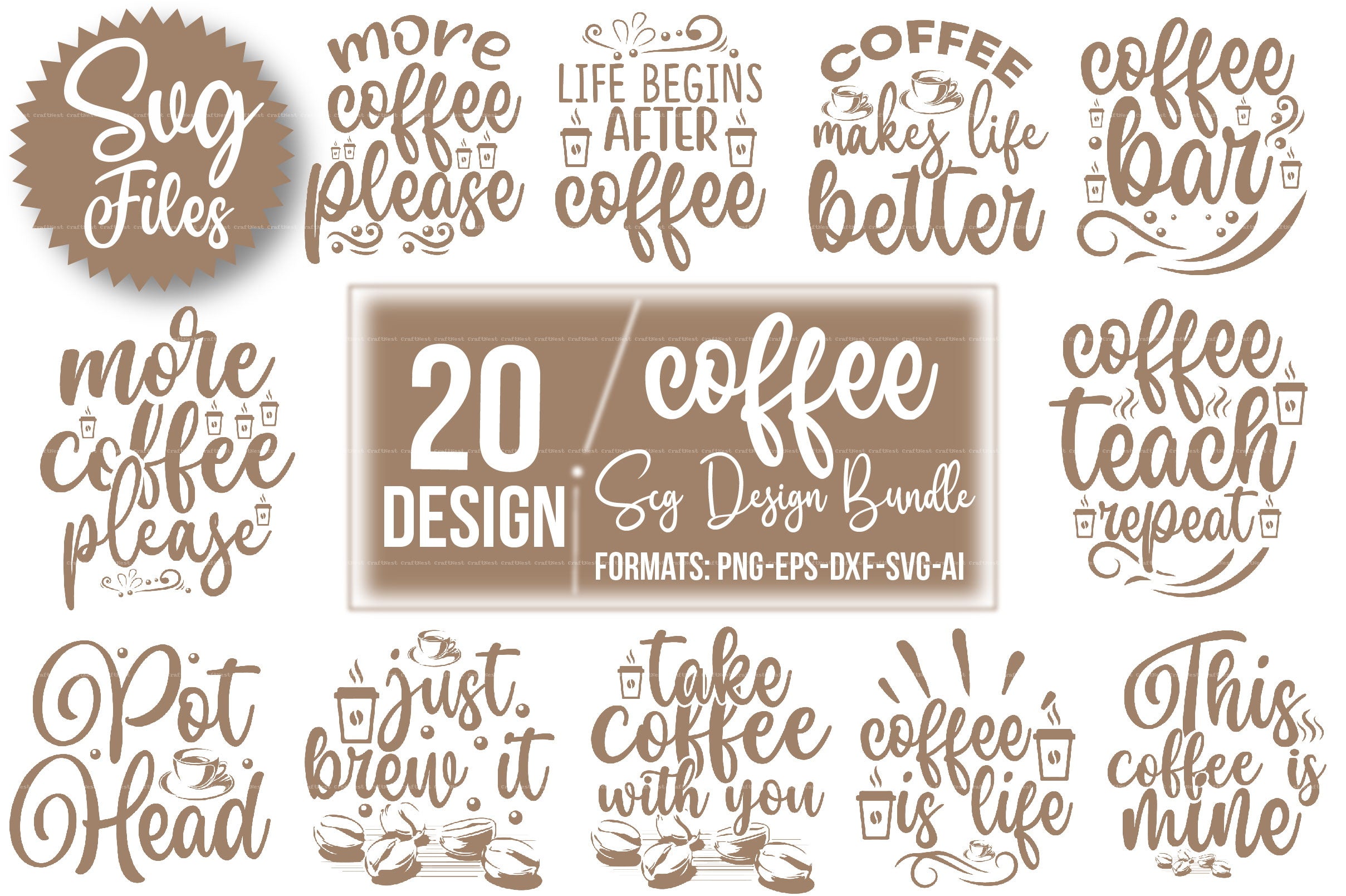 Coffee Design SVG Bundle 7