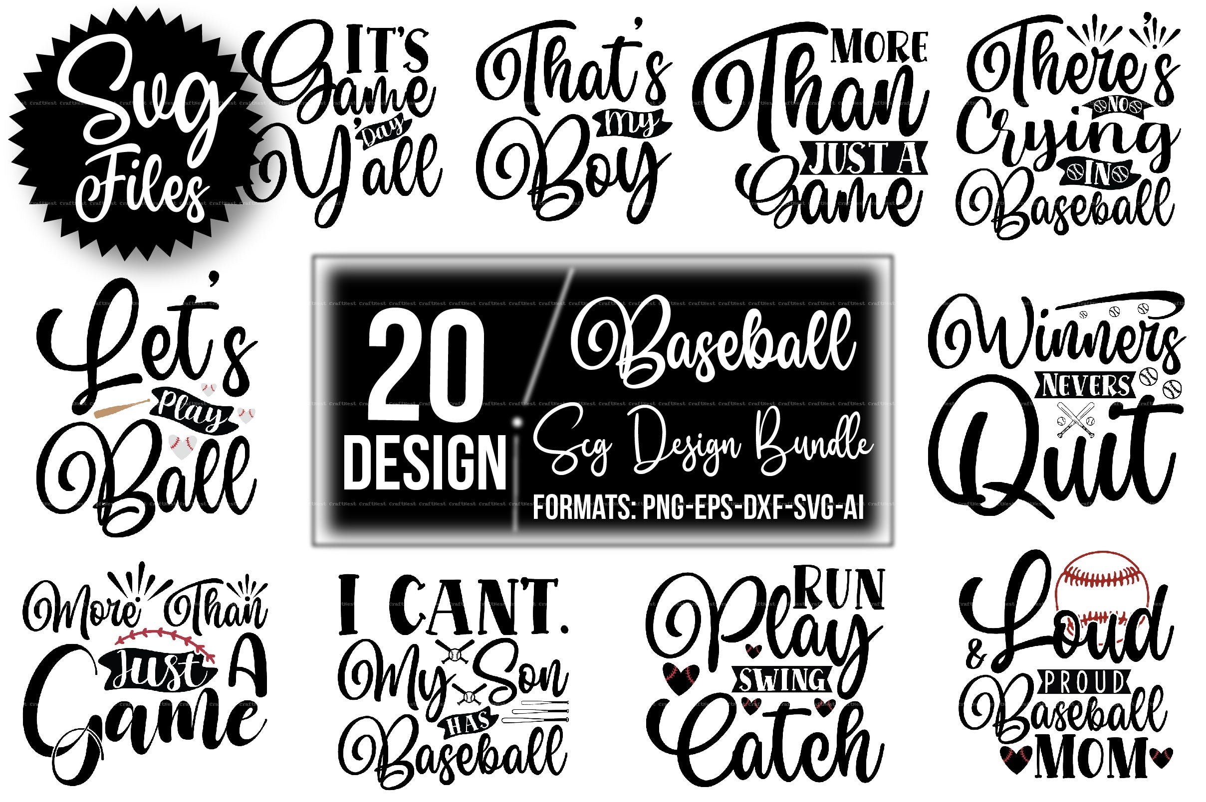 Baseball Design SVG Bundle