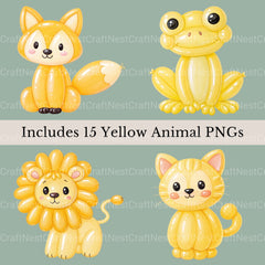 Balloon Animals Yellow Clipart Bundle - CraftNest - Digital Crafting and Art