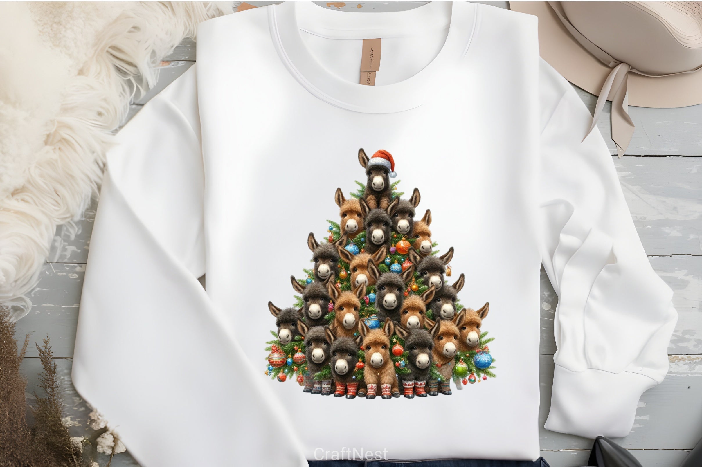 Animal Christmas Tree Clipart Bundle - CraftNest - Digital Crafting and Art