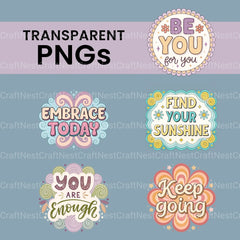 Positive Quotes Clipart Bundle - CraftNest - Digital Crafting and Art