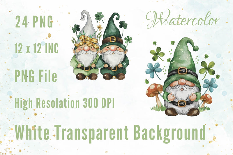 St Patrick's Day Gnome Clipart Bundle 4 - CraftNest - Digital Crafting and Art