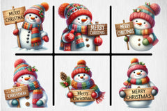 Cute Christmas Snowman Clipart Bundle 20 - CraftNest - Digital Crafting and Art