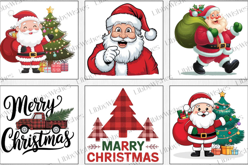 Retro Christmas Clipart Bundle 9 - CraftNest - Digital Crafting and Art