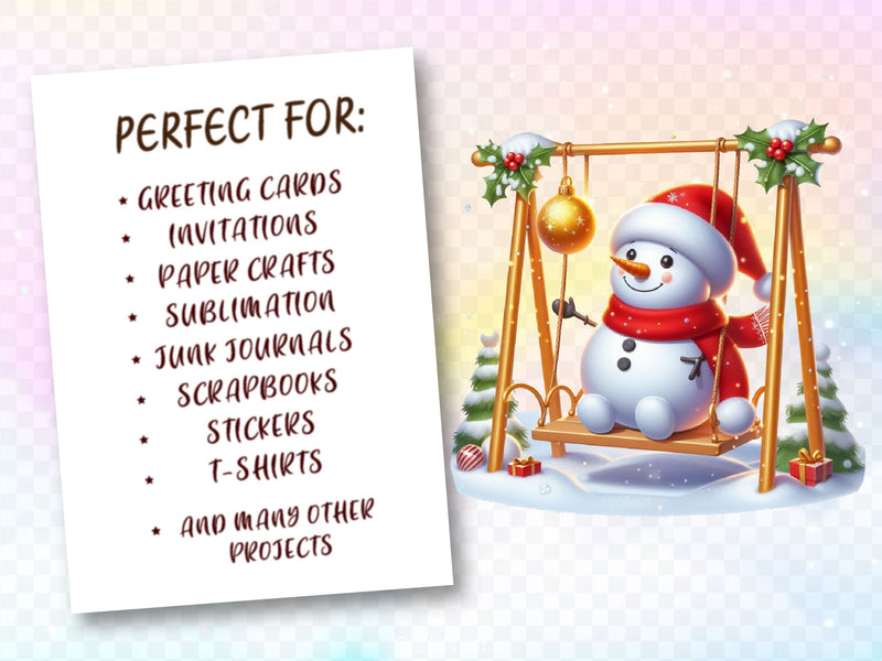 Funny Christmas Snowman Clipart Bundle 2 - CraftNest - Digital Crafting and Art