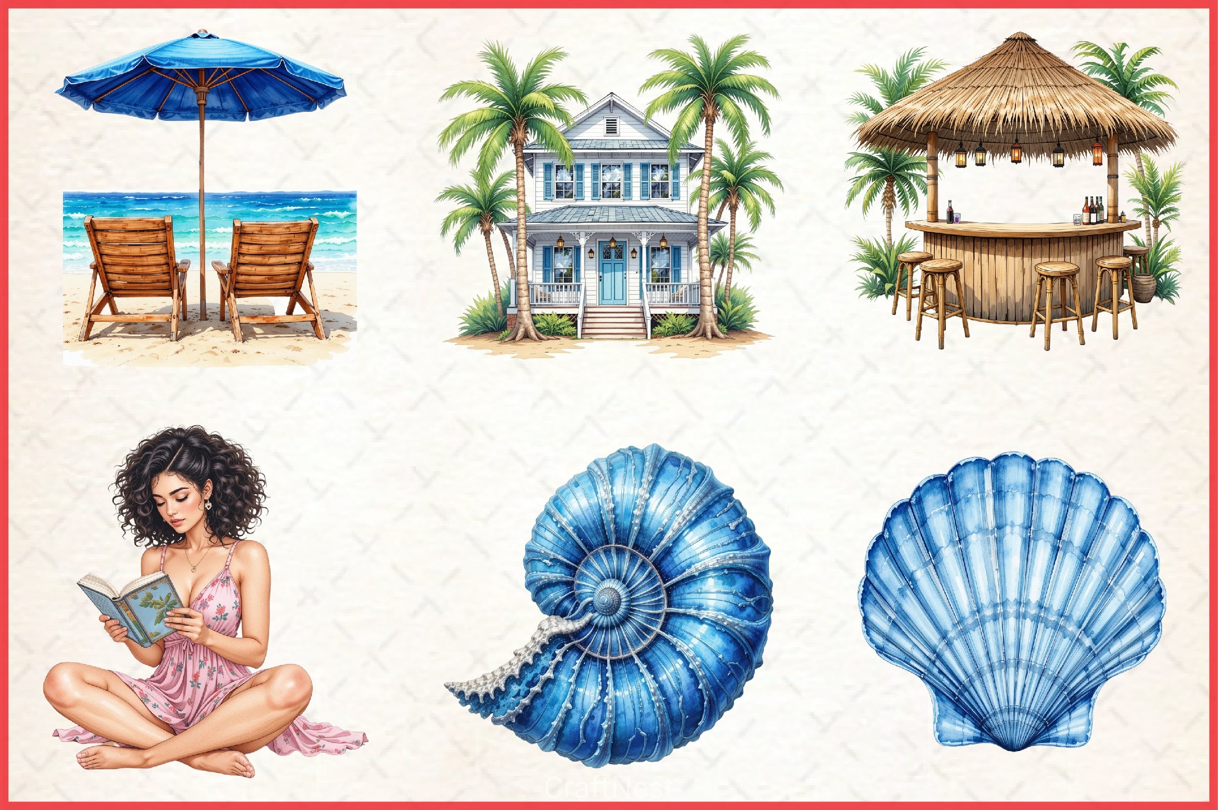 Summer Reading Clipart Bundle - CraftNest - Digital Crafting and Art