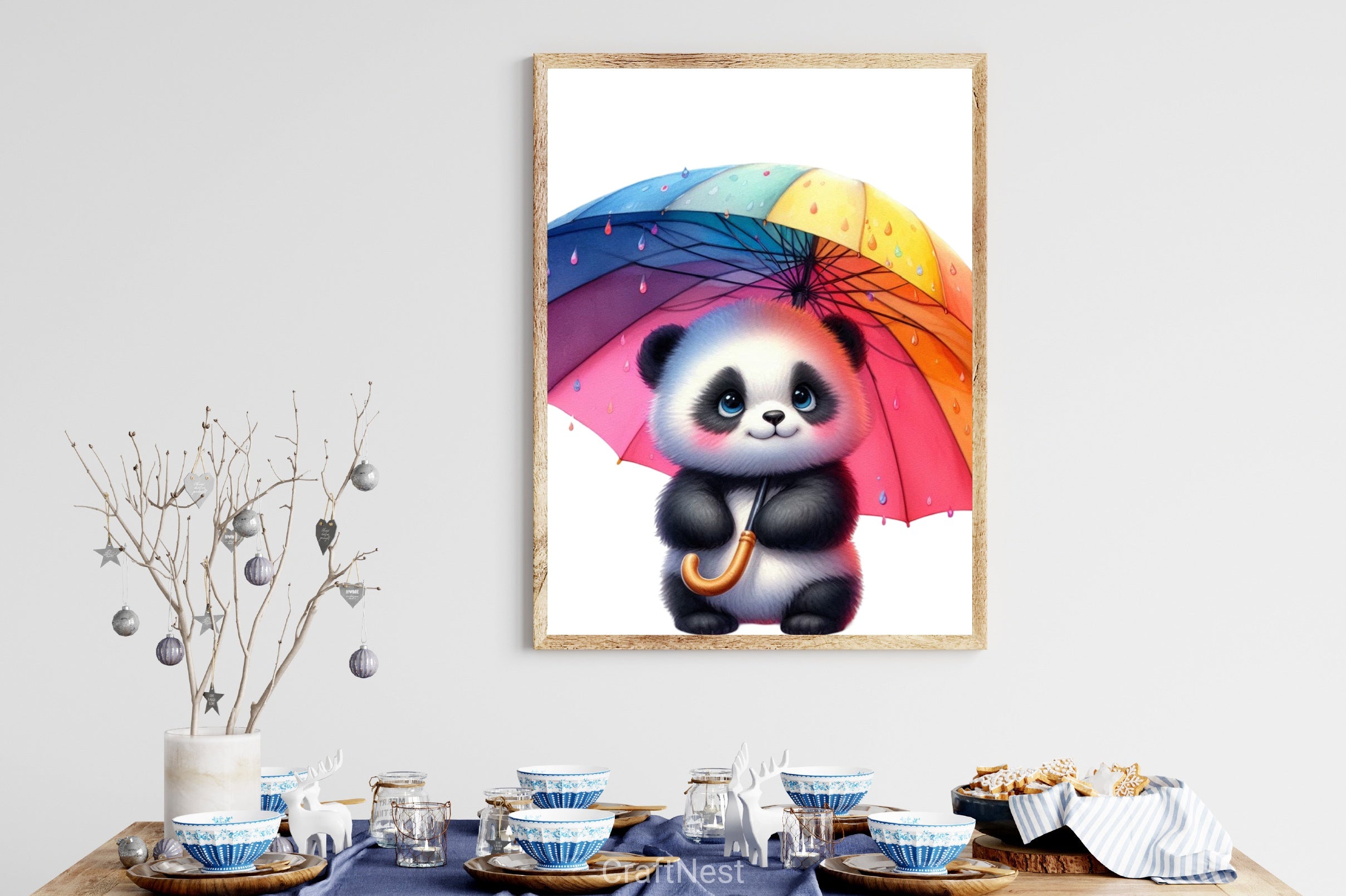 Rainbow Panda Clipart Bundle - CraftNest - Digital Crafting and Art