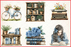 Spring Reading Clipart Bundle - CraftNest - Digital Crafting and Art