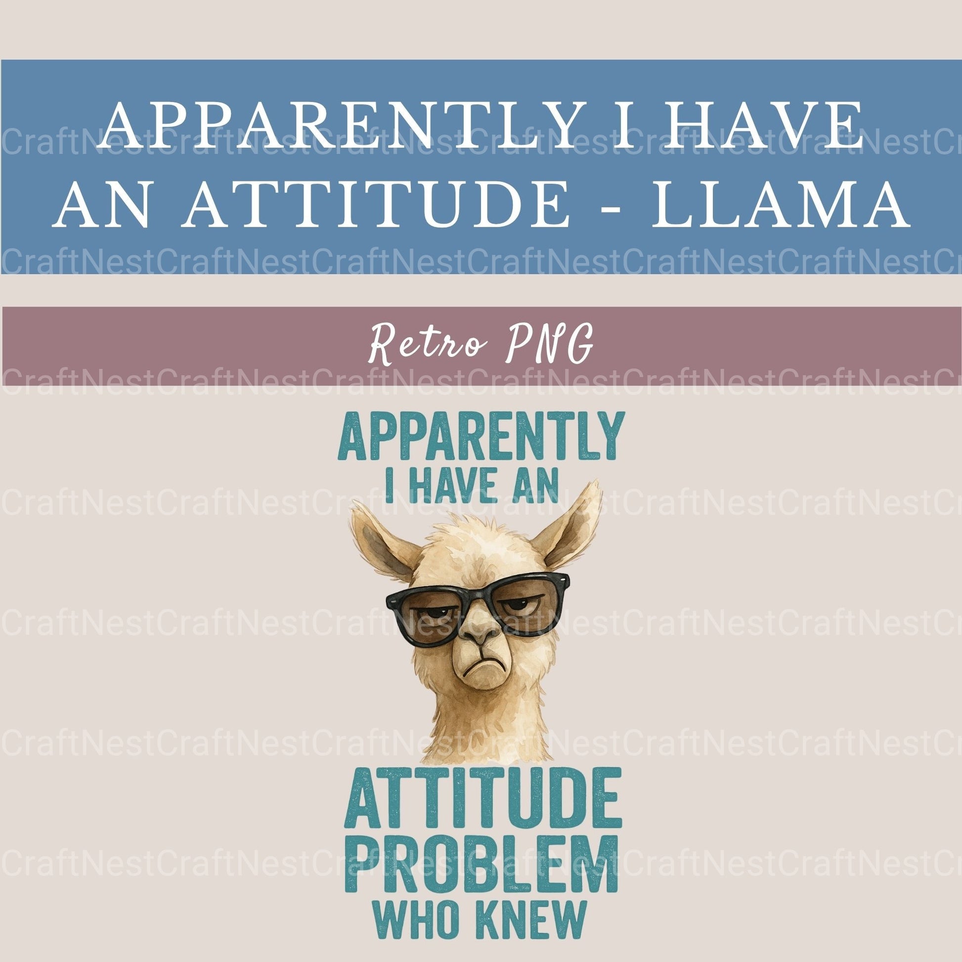 Attitude Problem Llama Clipart Bundle - CraftNest - Digital Crafting and Art