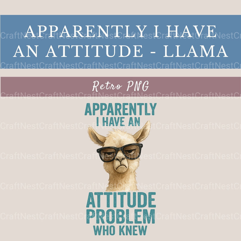 Attitude Problem Llama Clipart Bundle - CraftNest - Digital Crafting and Art