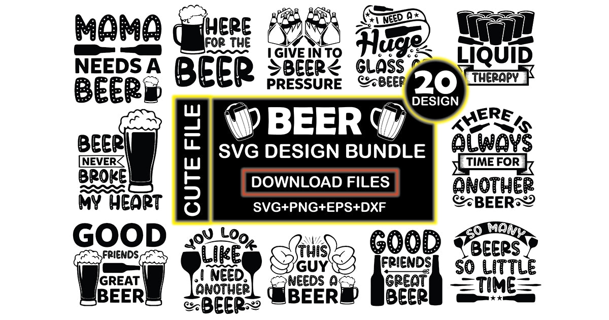 Beer SVG Bundle 17 - CraftNest - Digital Crafting and Art