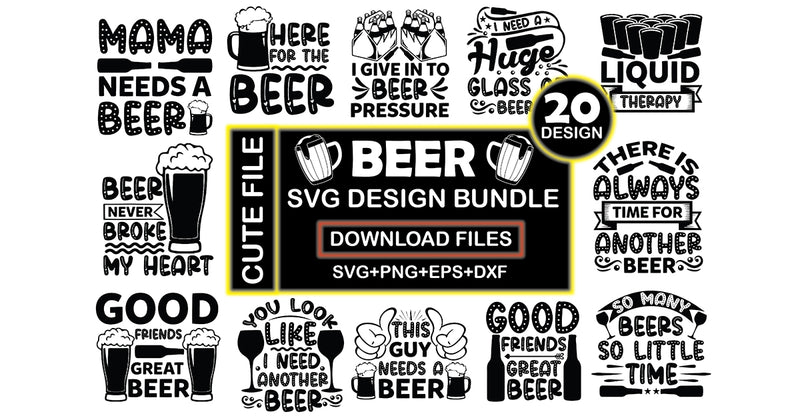 Beer SVG Bundle 17 - CraftNest - Digital Crafting and Art