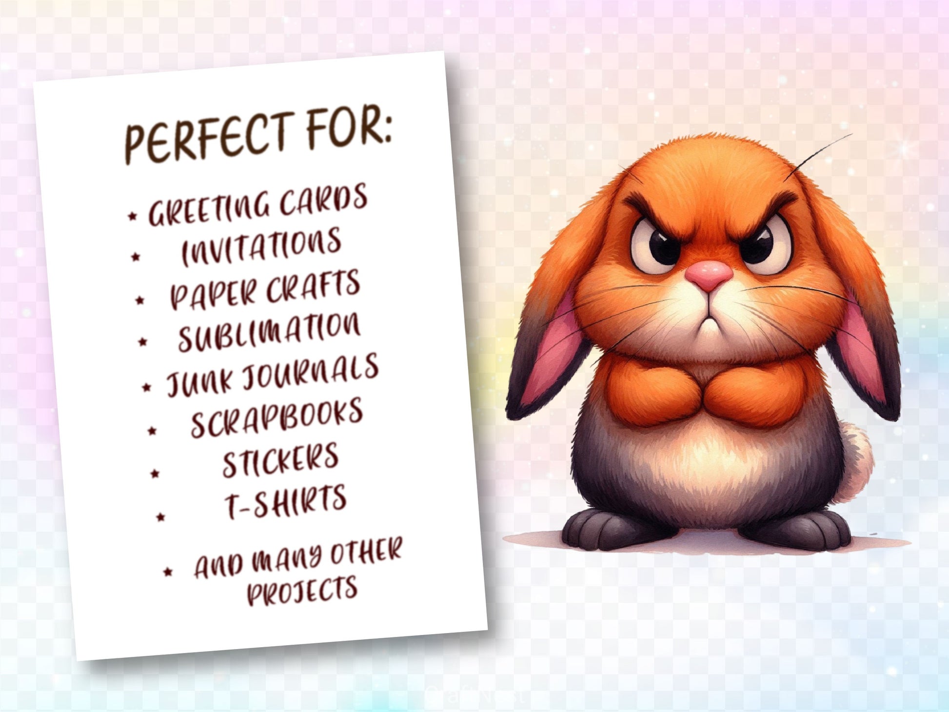 Funny Grumpy Animals Clipart Bundle 3 - CraftNest - Digital Crafting and Art