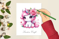 Cute Unicorn Clipart Bundle 10 - CraftNest - Digital Crafting and Art
