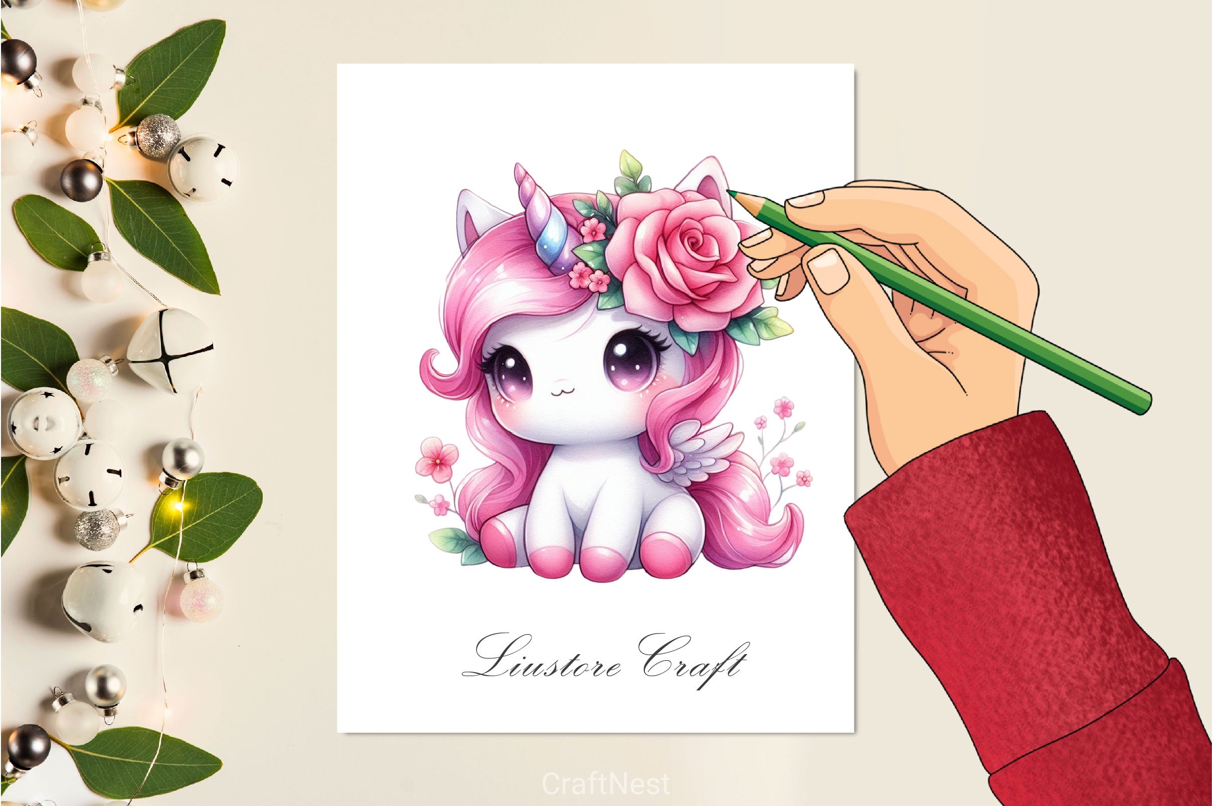 Cute Unicorn Clipart Bundle 10 - CraftNest - Digital Crafting and Art
