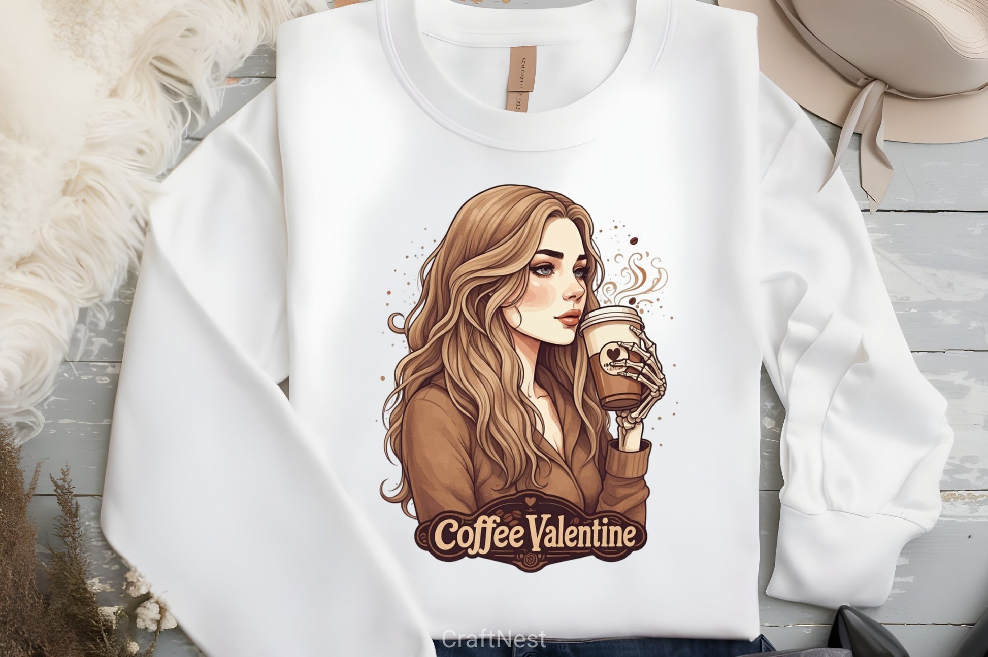 Coffee Valentine Girl Clipart Bundle - CraftNest - Digital Crafting and Art