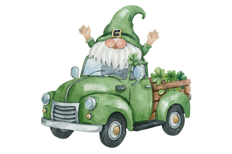 St Patricks Gnome Truck Clipart Bundle - CraftNest - Digital Crafting and Art