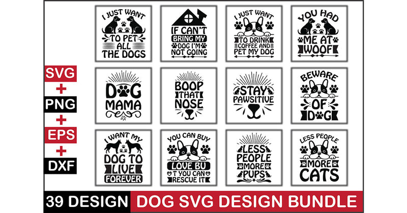Dog SVG Bundle 13 - CraftNest - Digital Crafting and Art