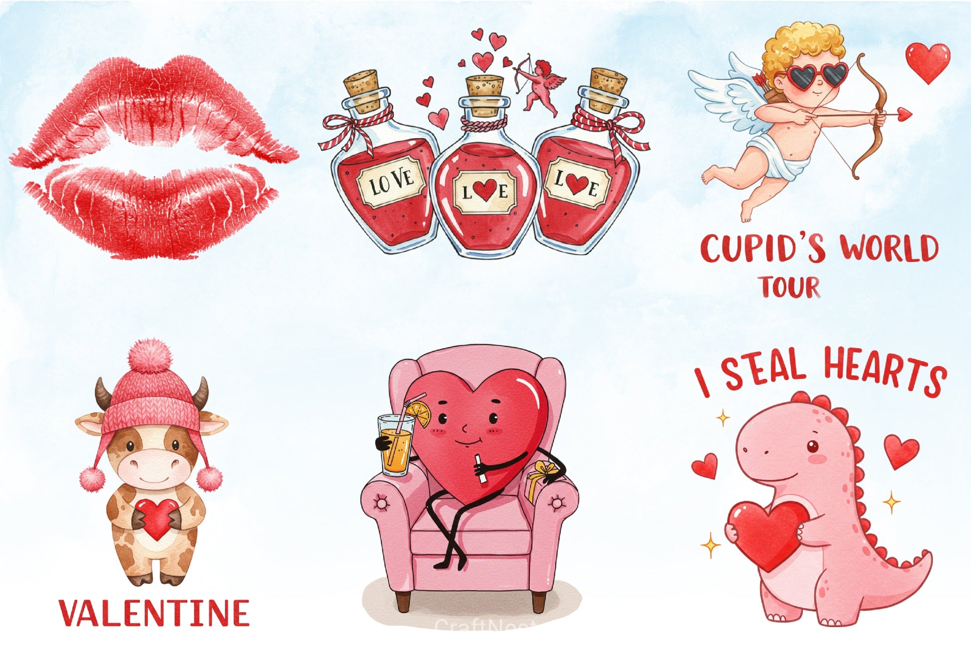 Valentine's Day Clipart Bundle 3 - CraftNest - Digital Crafting and Art