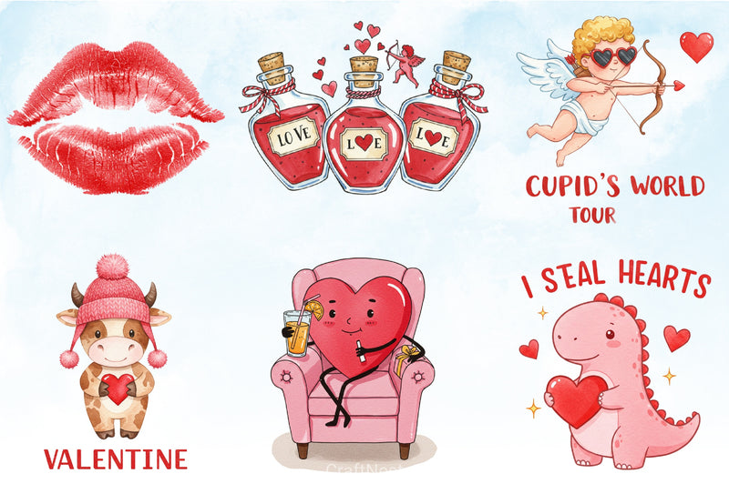 Valentine's Day Clipart Bundle 3 - CraftNest - Digital Crafting and Art