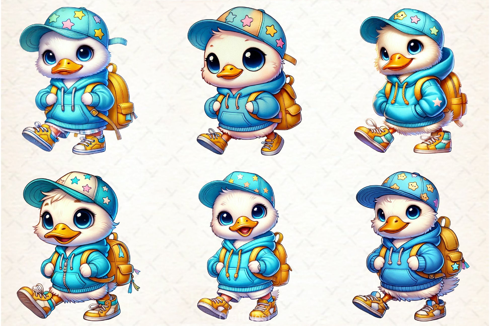 Cute Duck School Clipart Bundle - CraftNest - Digital Crafting and Art