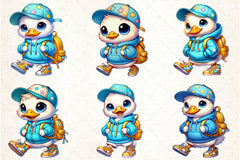 Cute Duck School Clipart Bundle - CraftNest - Digital Crafting and Art