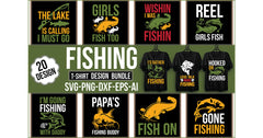 Fishing T-Shirt Bundle 6 - CraftNest - Digital Crafting and Art