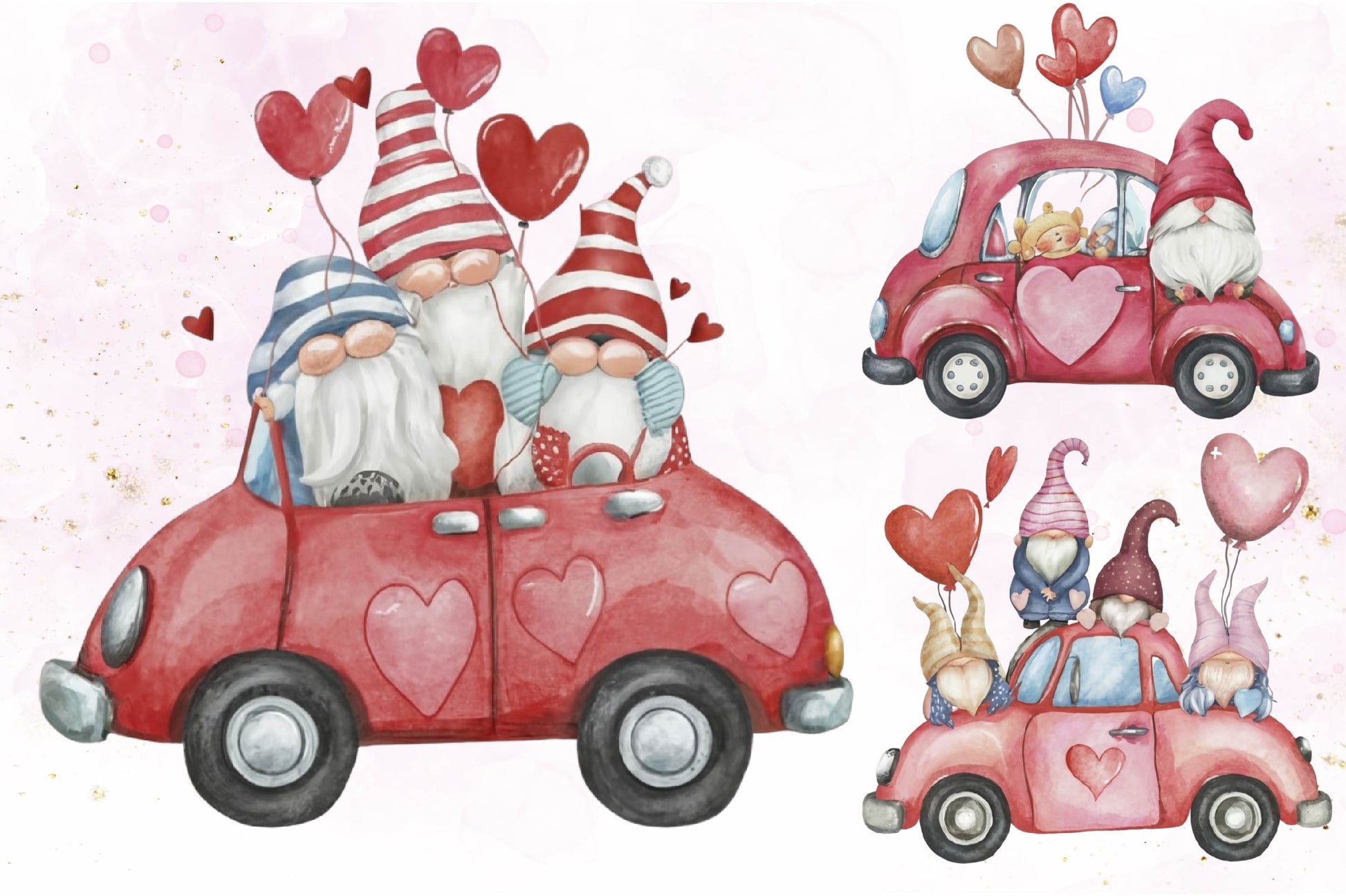 Valentine's Day Gnomes Clipart Bundle - CraftNest - Digital Crafting and Art