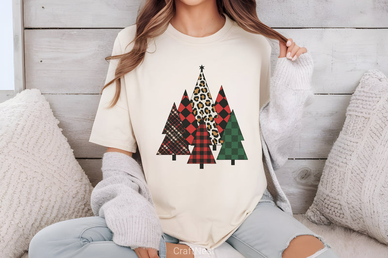 Christmas Tree Buffalo Plaid Clipart Bundle - CraftNest - Digital Crafting and Art