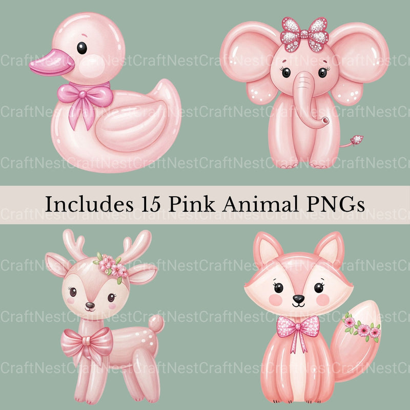 Balloon Animals Coquette Clipart Bundle - CraftNest - Digital Crafting and Art