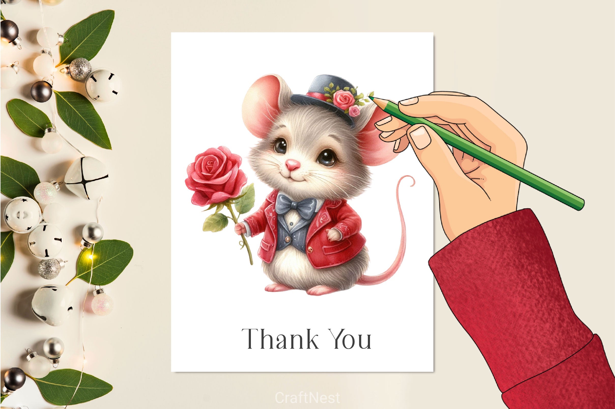 Valentines Day Mouse Clipart Bundle - CraftNest - Digital Crafting and Art