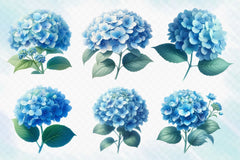 Hydrangea Flowers Clipart Bundle 2 - CraftNest - Digital Crafting and Art