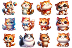 Cute Baby Cat Clipart Bundle - CraftNest - Digital Crafting and Art