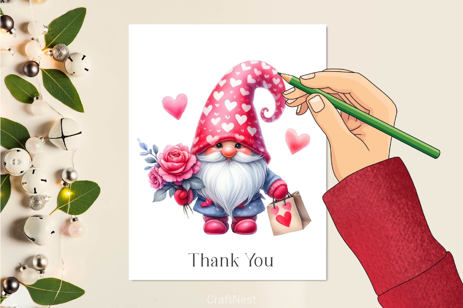 Valentine Gnome Clipart Bundle - CraftNest - Digital Crafting and Art