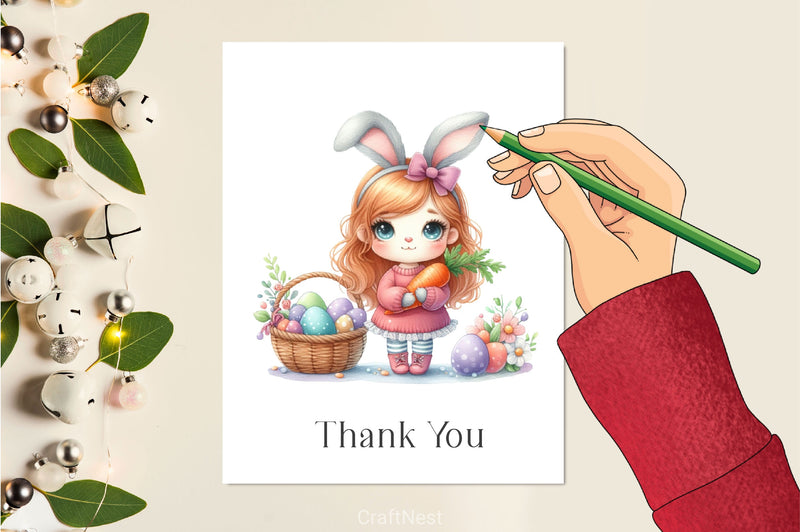 Easter Girls Clipart Bundle 3 - CraftNest - Digital Crafting and Art