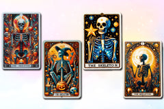 Funny Skeleton Tarot Card Clipart Bundle 4 - CraftNest - Digital Crafting and Art
