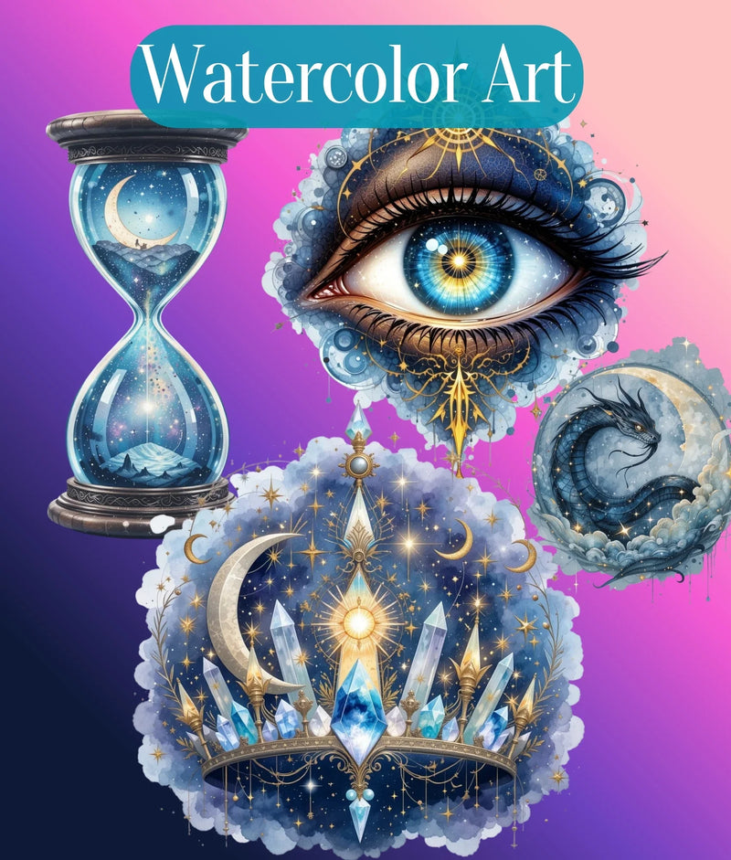 Moon Goddess Clipart Bundle - CraftNest - Digital Crafting and Art