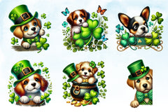 St Patrick's Day Peeking Dogs Clipart Bundle - CraftNest - Digital Crafting and Art
