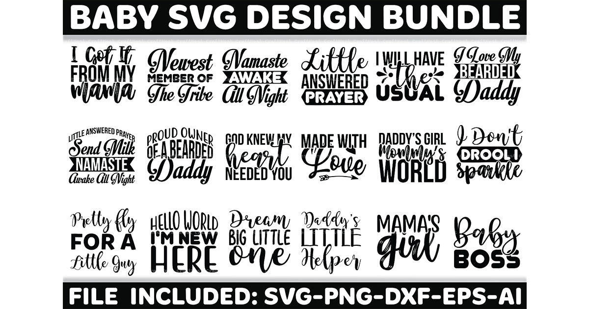Baby Design SVG Bundle 4