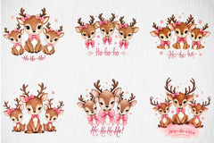 Merry Christmas Reindeer Clipart Bundle - CraftNest - Digital Crafting and Art