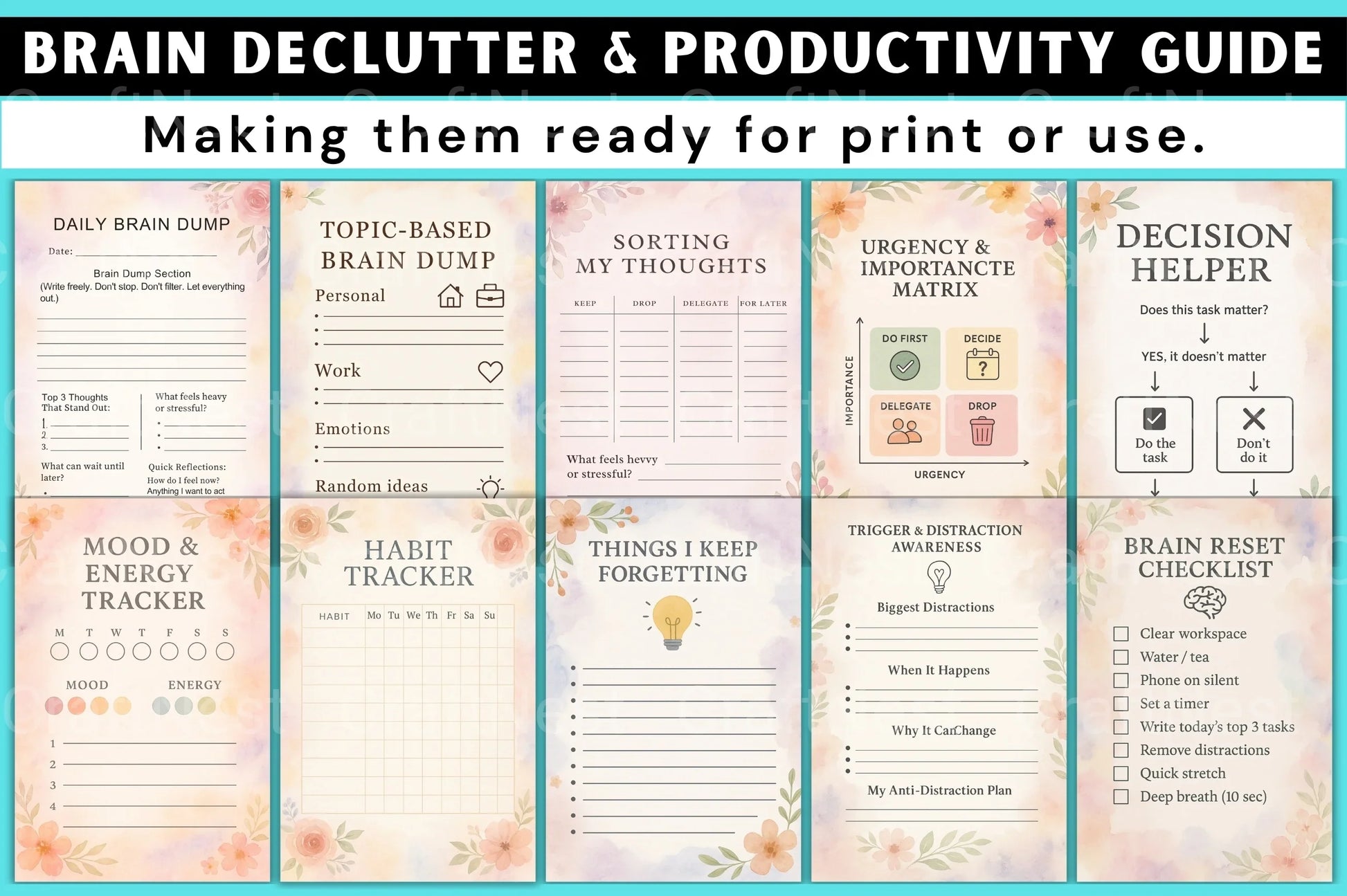 Brain Declutter: Ultimate Productivity Guide - CraftNest - Digital Crafting and Art