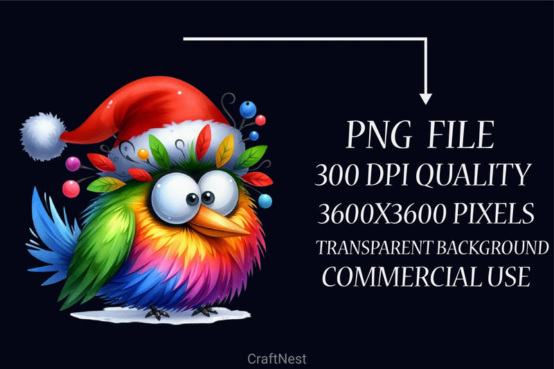 Christmas Bird Clipart Bundle 1 - CraftNest - Digital Crafting and Art