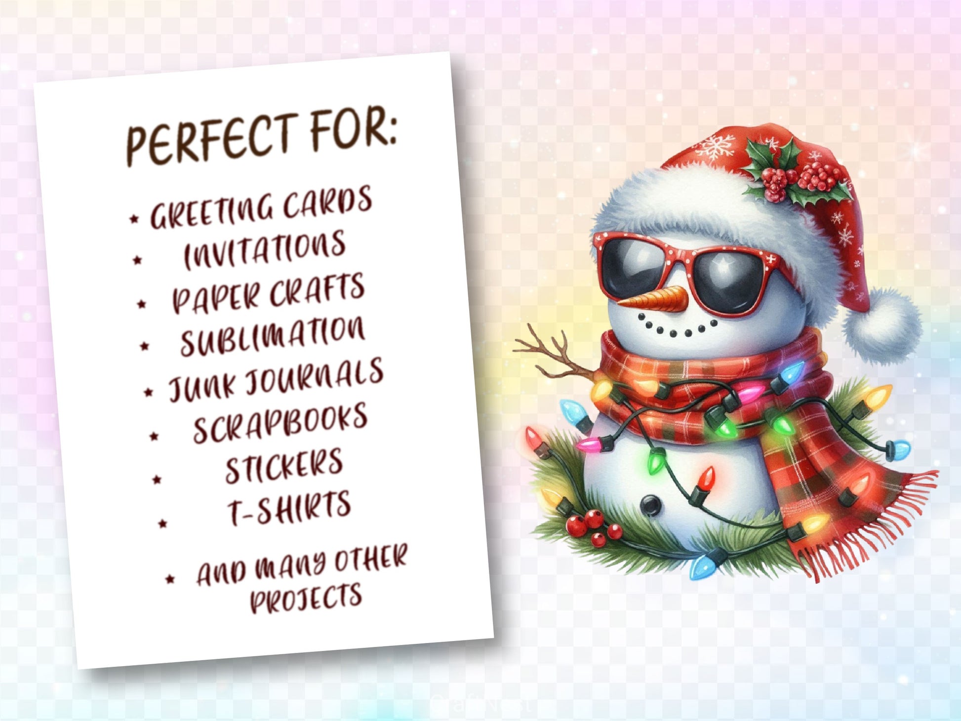 Christmas Snowman Clipart Bundle 3 - CraftNest - Digital Crafting and Art