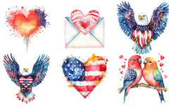 4th of July Love Clipart - CraftNest - Digital Crafting and Art