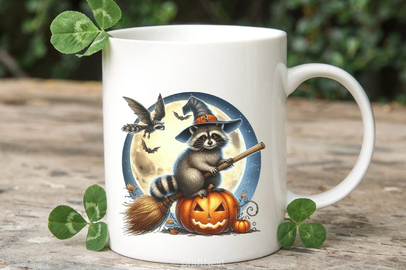 Halloween Raccoon Clipart Bundle 4 - CraftNest - Digital Crafting and Art