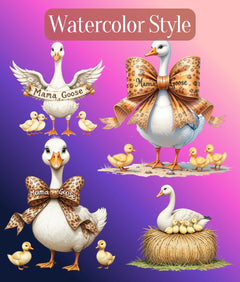 MAMA Goose Clipart Bundle - CraftNest - Digital Crafting and Art