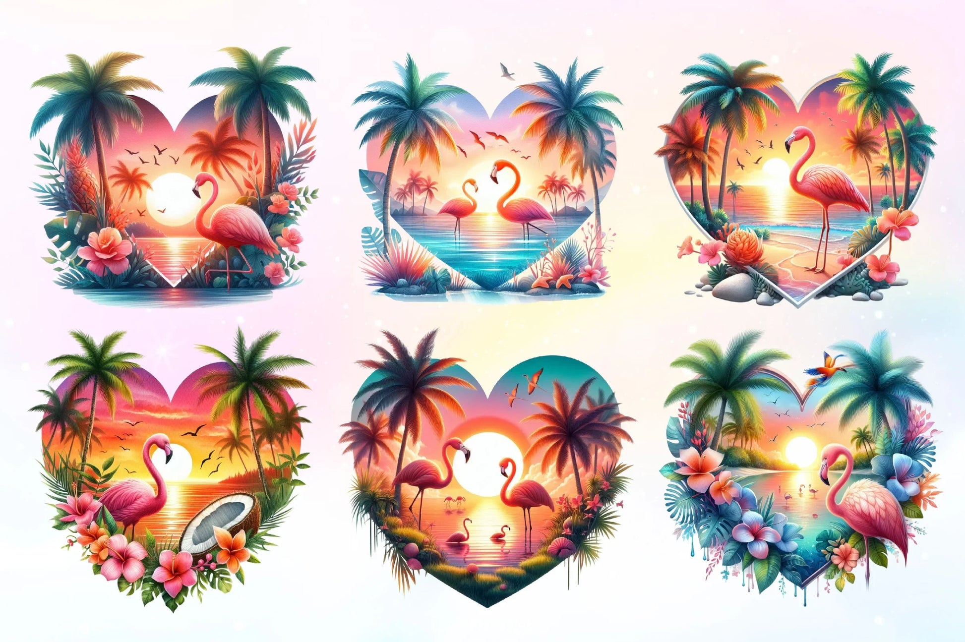 Heart Shaped Sunset Clipart Bundle 2 - CraftNest - Digital Crafting and Art