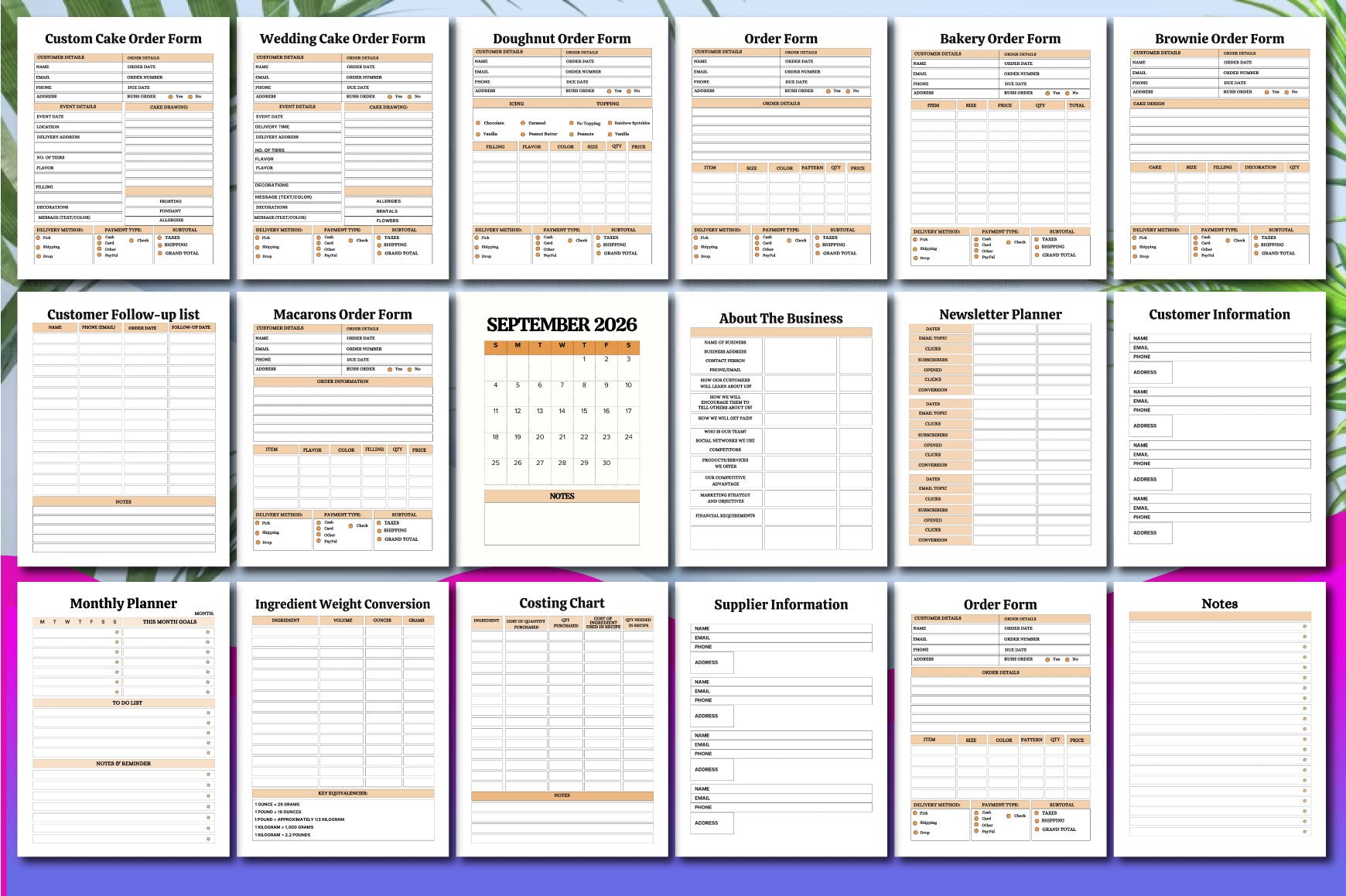 Bakery Business Planner