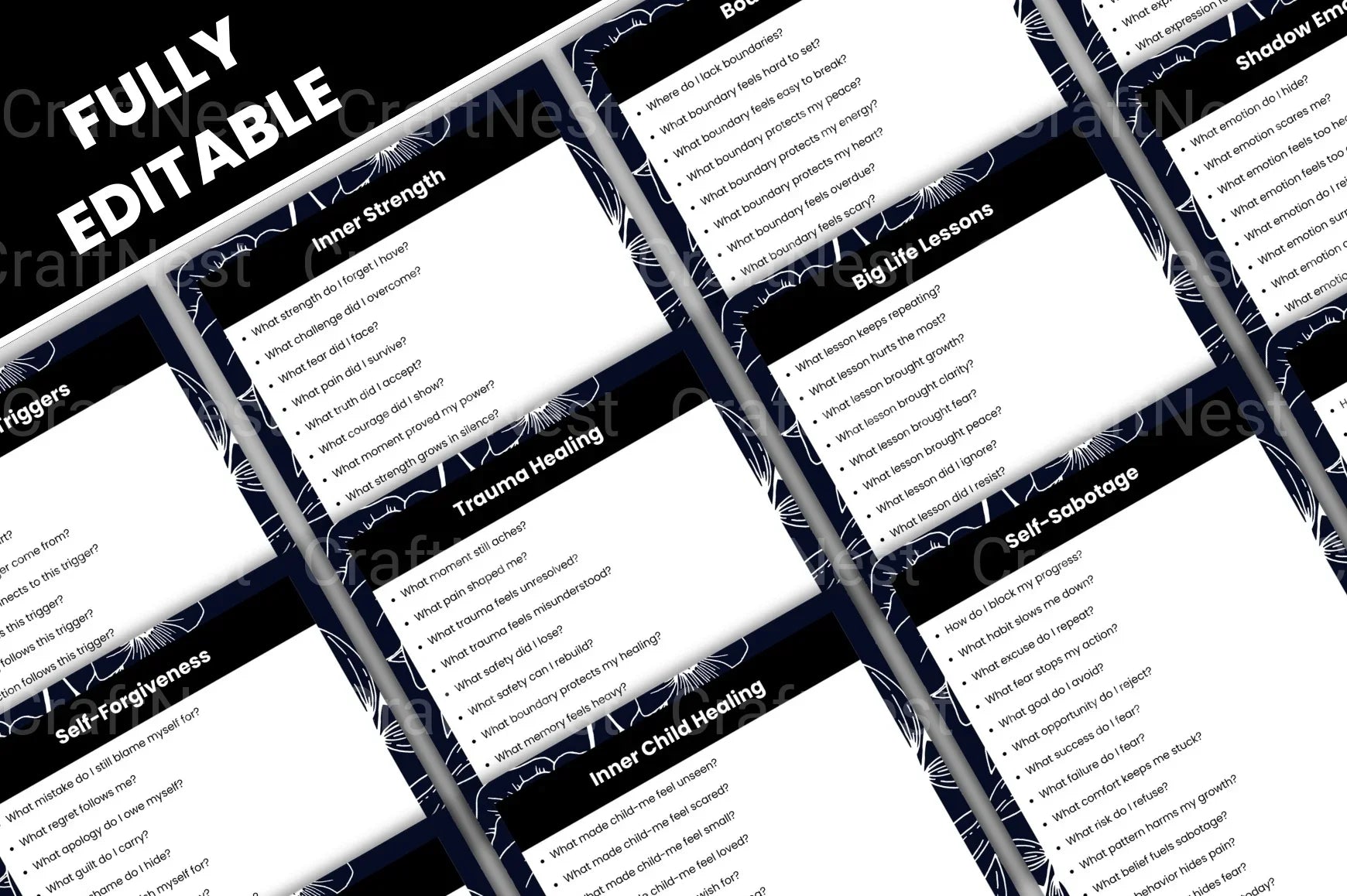 Shadow Work Prompts Book for Personal Growth - CraftNest - Digital Crafting and Art