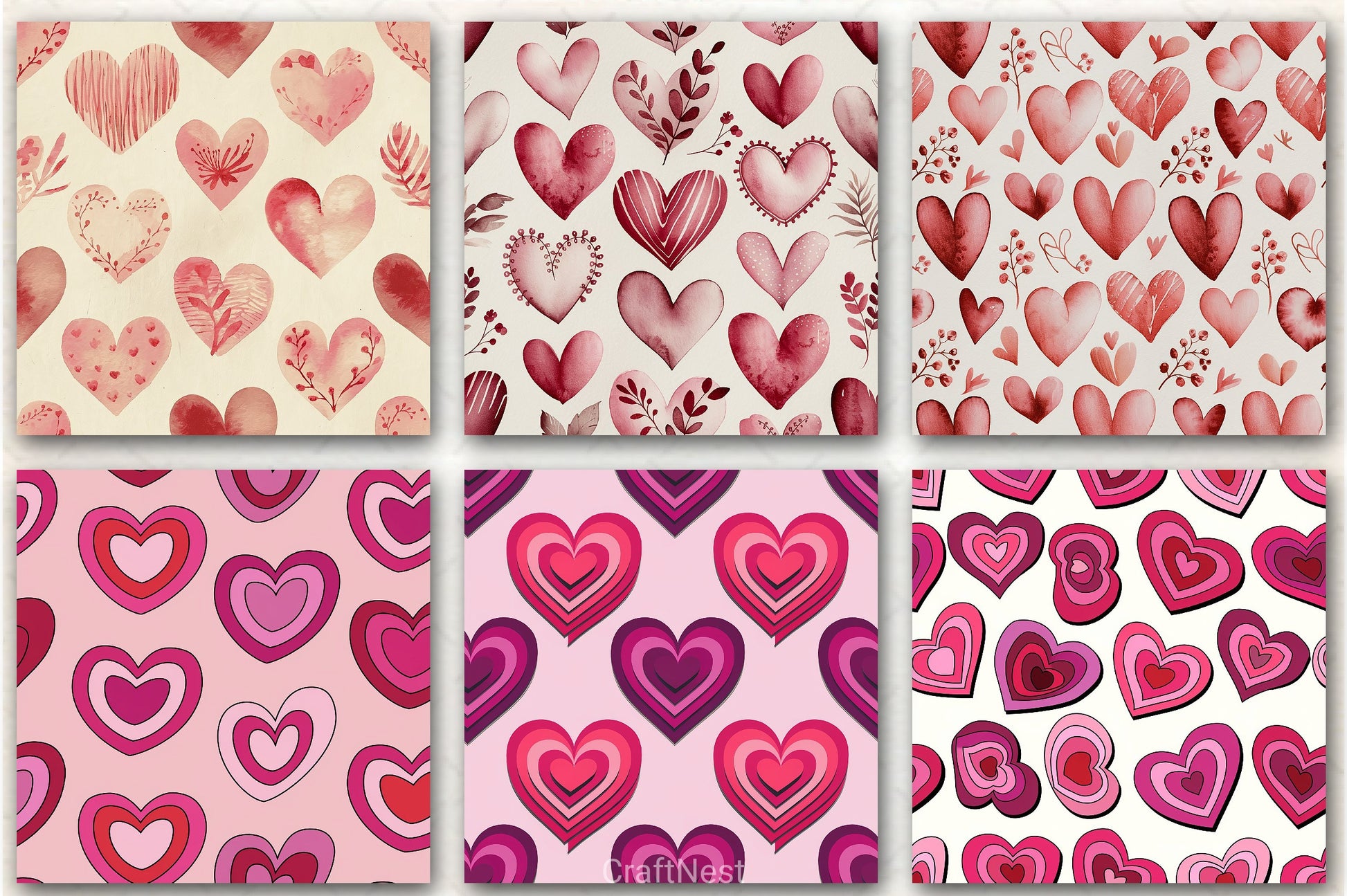 Valentine Hearts Clipart Bundle - CraftNest - Digital Crafting and Art